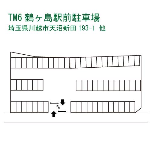 テリオスマンスリー6鶴ヶ島駅前駐車場の駐車配置図