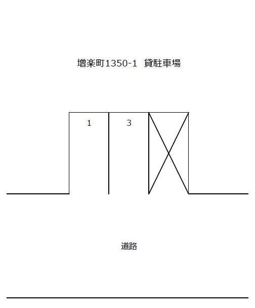 増楽町1350-1太田様貸駐車場の駐車配置図