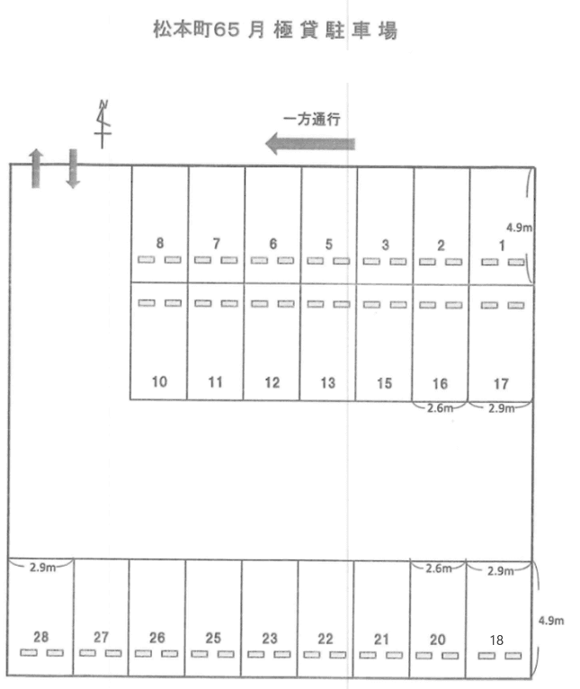 犬山-65の駐車配置図
