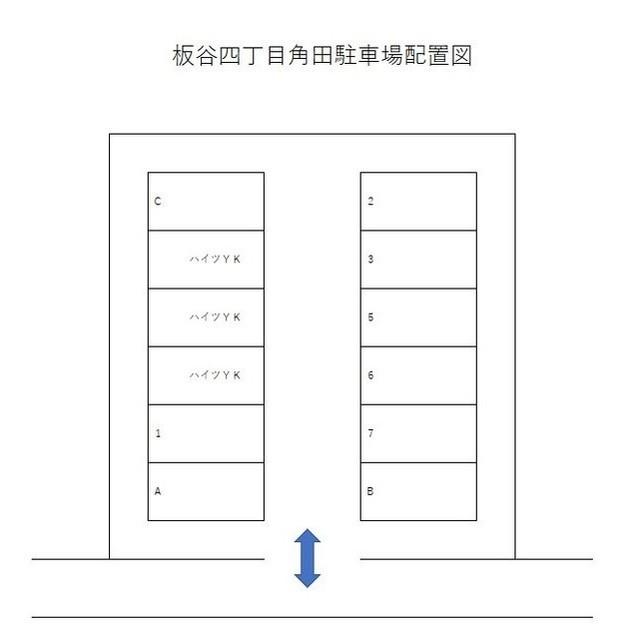 板谷四丁目角田駐車場の駐車配置図