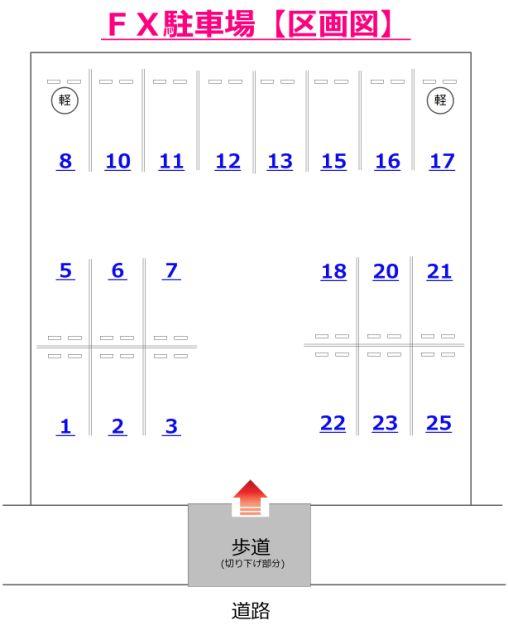 ＦＸ駐車場の駐車配置図