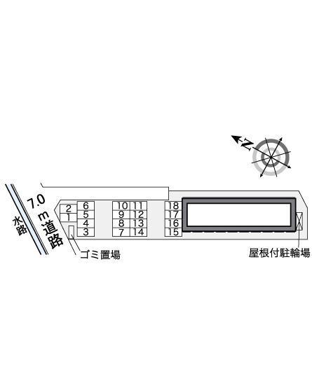 ハピネスいずみや(38537)の駐車配置図
