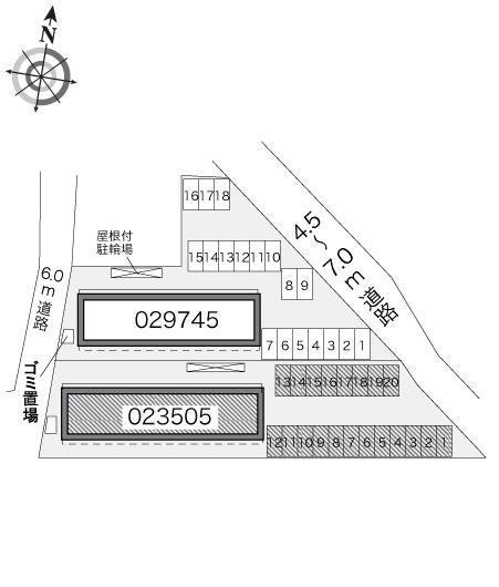 ティエラ(23505)の駐車配置図