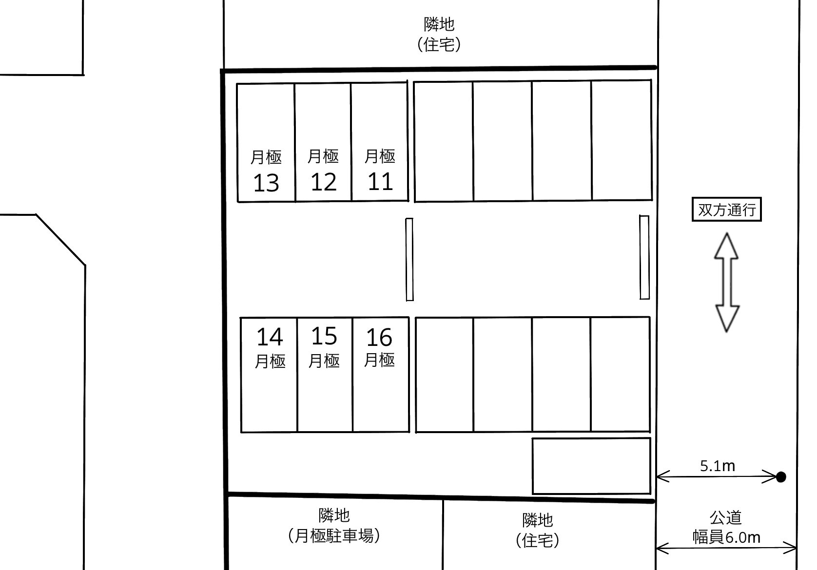 八事山第２の駐車配置図