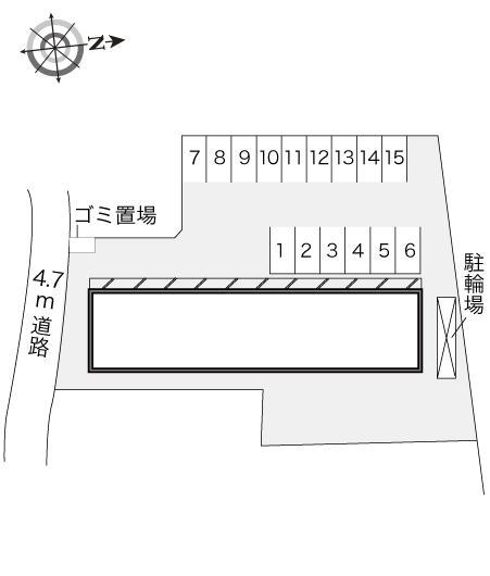 ジゥイール富永(20856)の駐車配置図