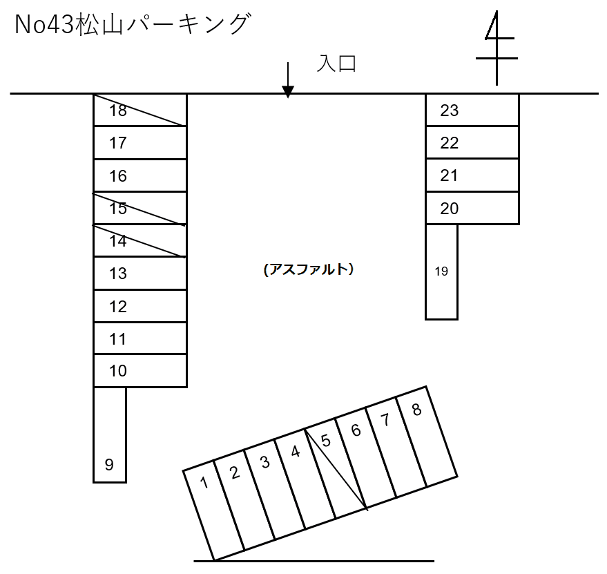犬山-43の駐車配置図