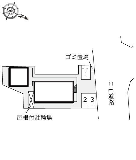 西岡本(24047)の駐車配置図