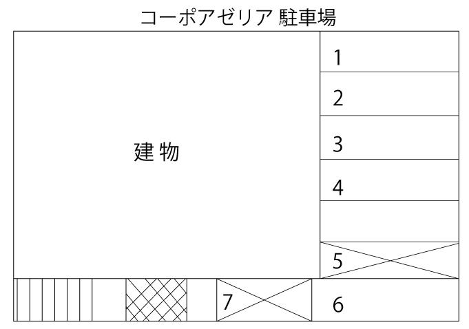 コーポアゼリアの駐車配置図