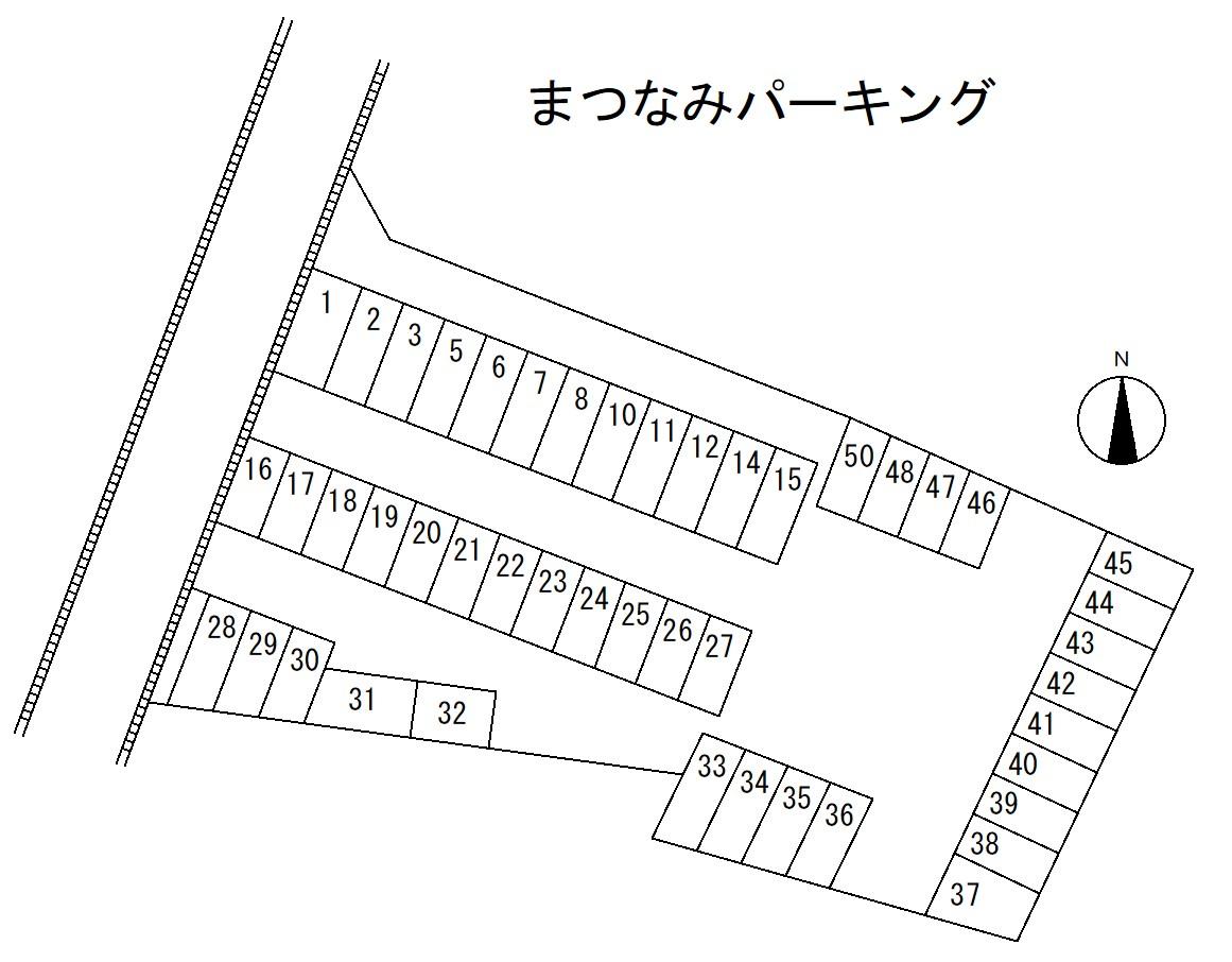 まつなみパーキングの駐車配置図