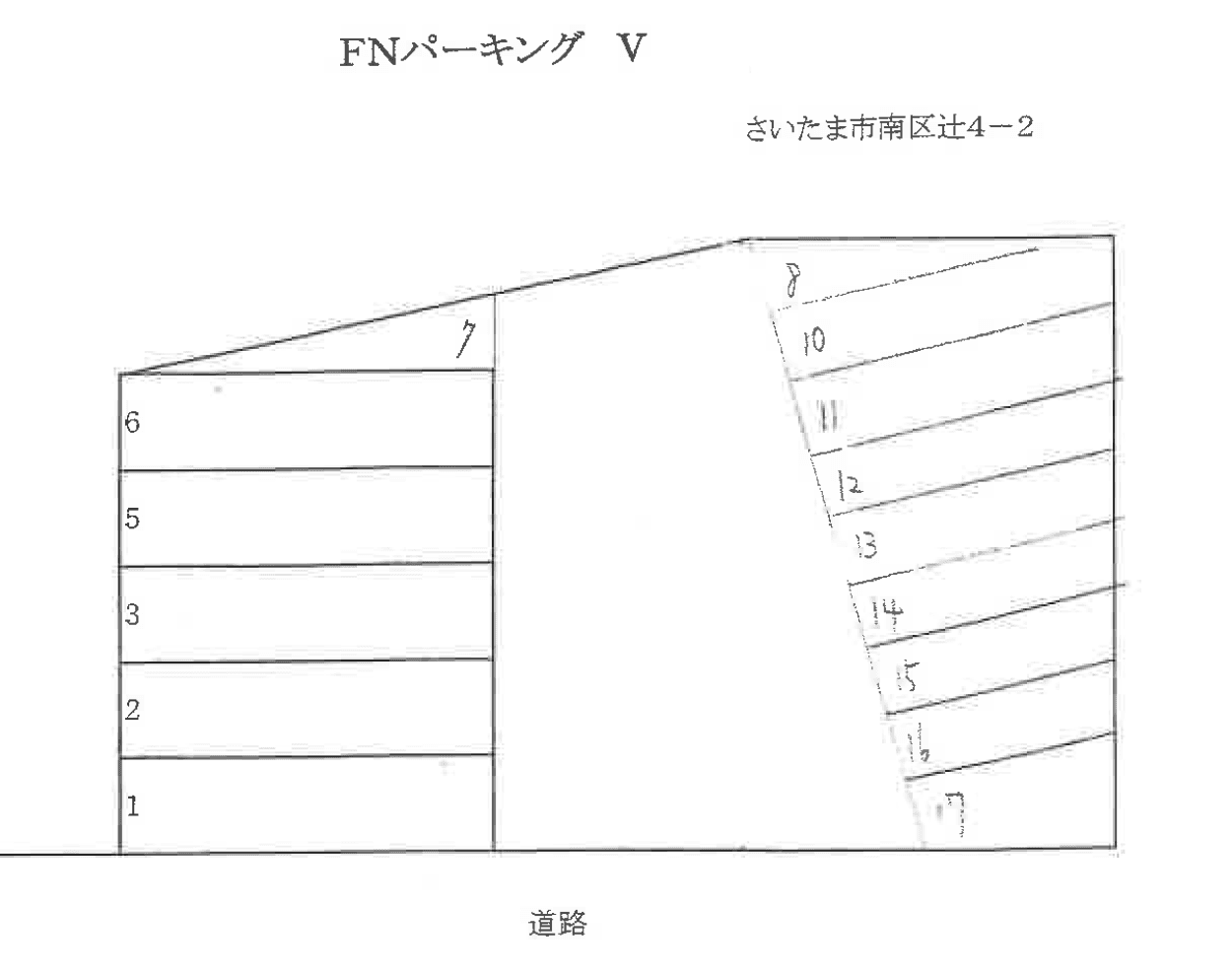 ＦＮパーキングⅤの駐車配置図