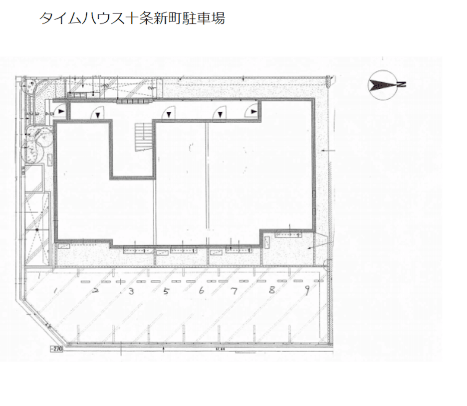 タイムハウス十条新町の駐車配置図