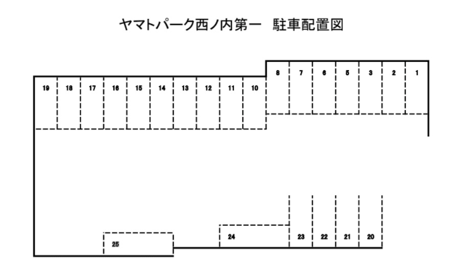 ヤマトパーク西ノ内第一の駐車配置図