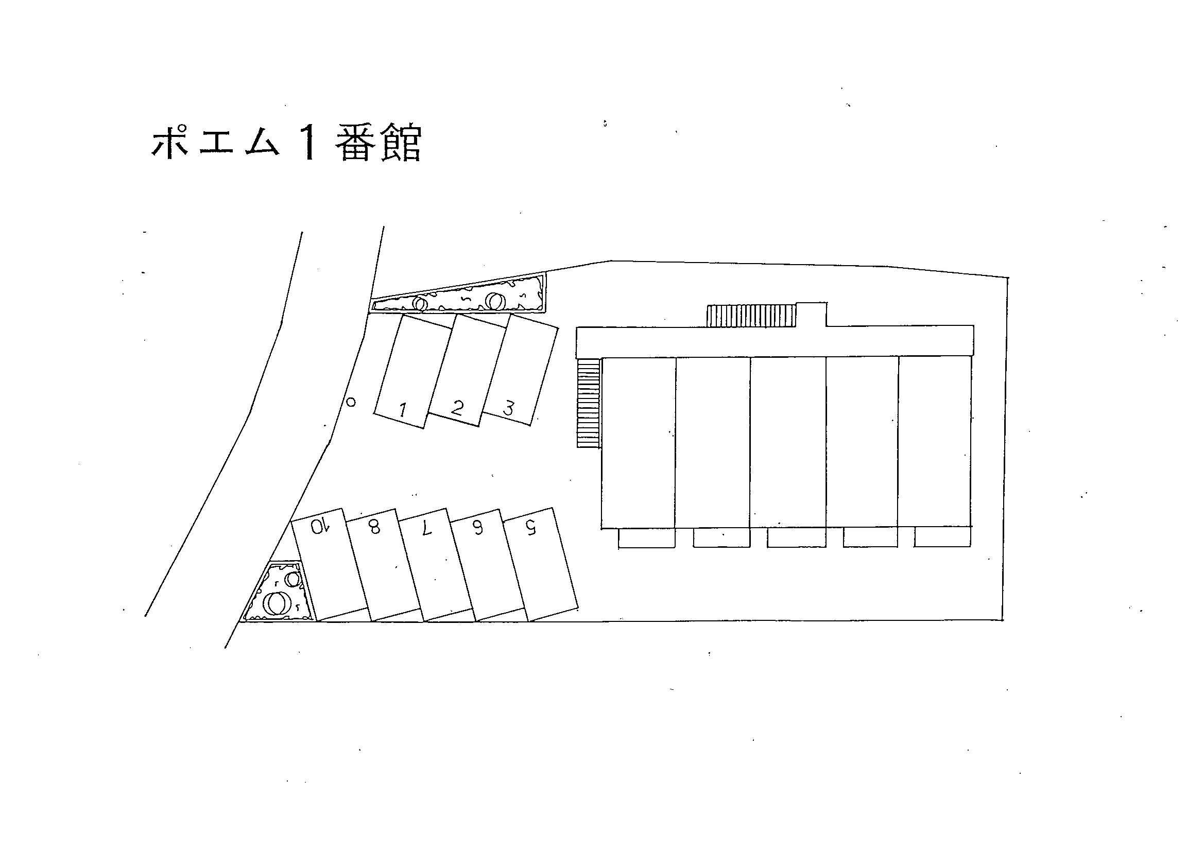 ポエム１番館の駐車配置図