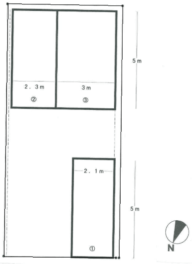 前野町４－８駐車場の駐車配置図
