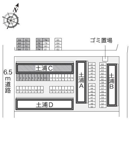 土浦Ｃ(22475)の駐車配置図