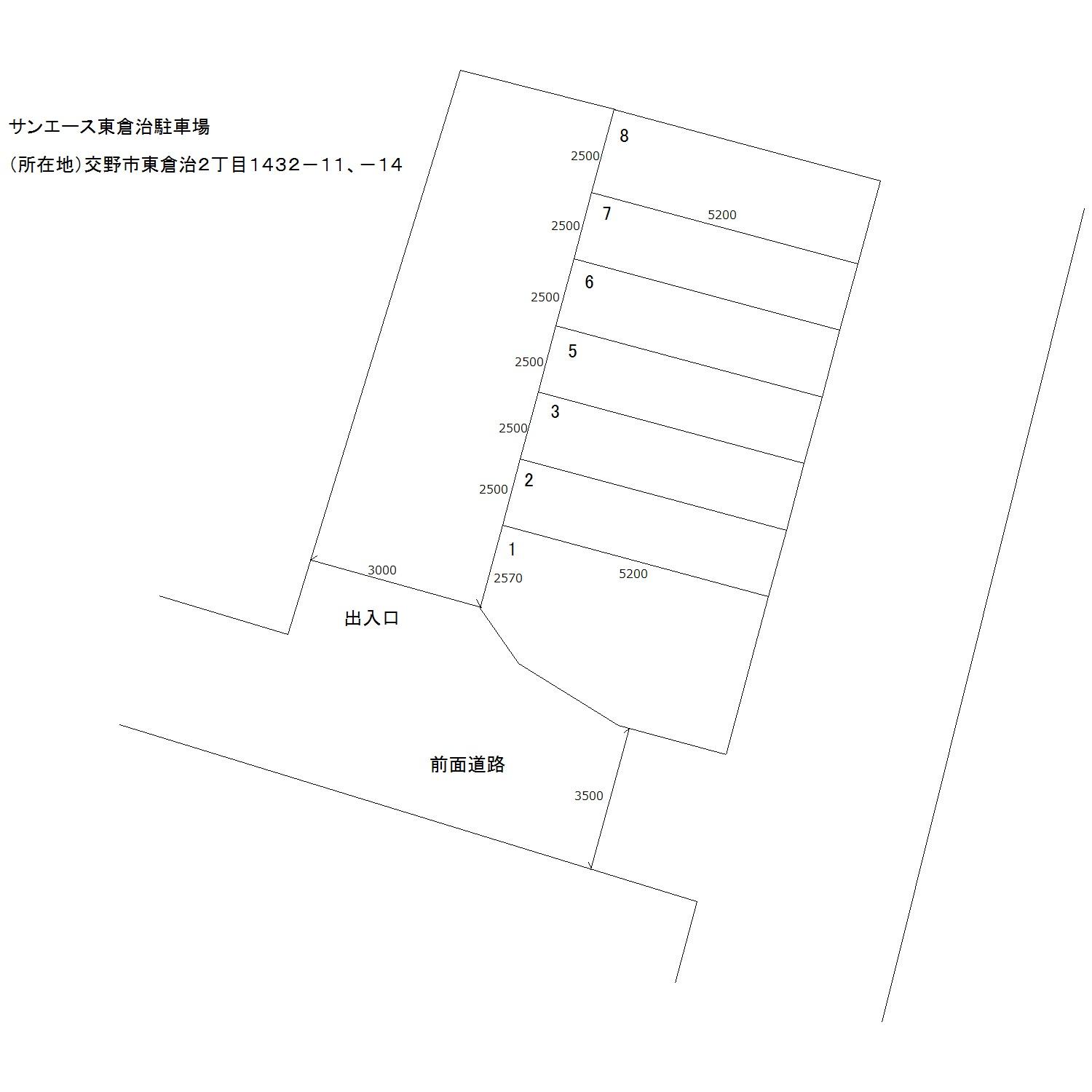 サンエース東倉治駐車場の駐車配置図