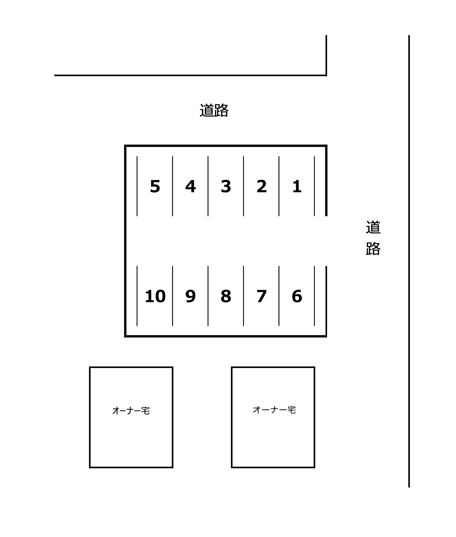陽光台３丁目駐車場の駐車配置図