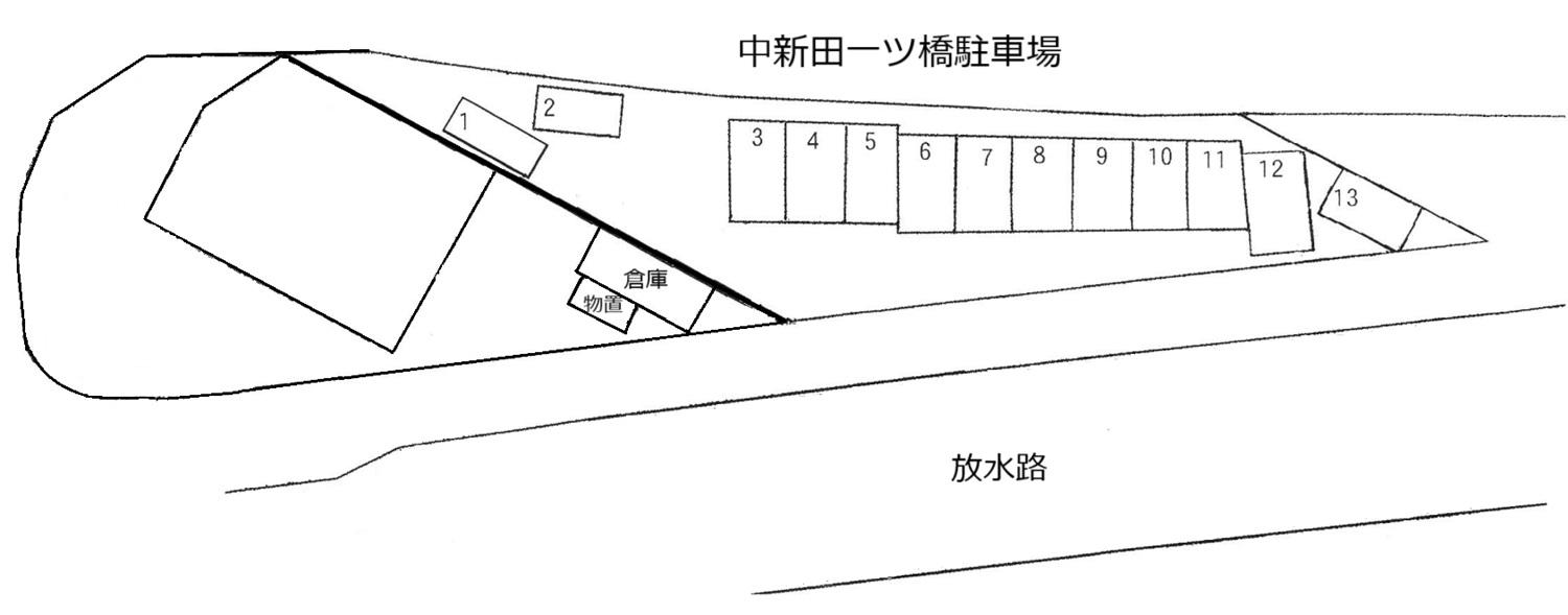 一ツ橋駐車場の駐車配置図