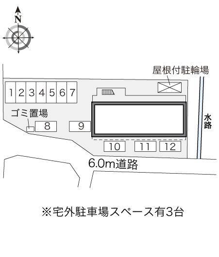 シュロス(22488)　敷地外駐車場の駐車配置図