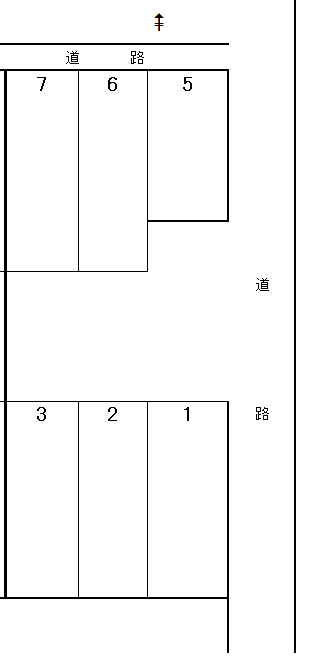 島崎町137-58駐車場の駐車配置図