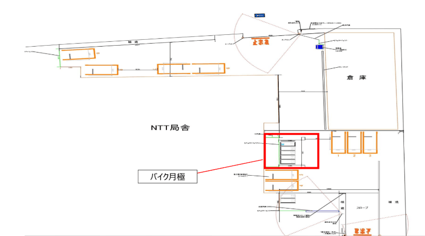城東ビル（バイク）の駐車配置図
