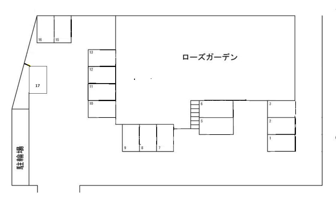 ローズガーデン（京都府）の駐車配置図