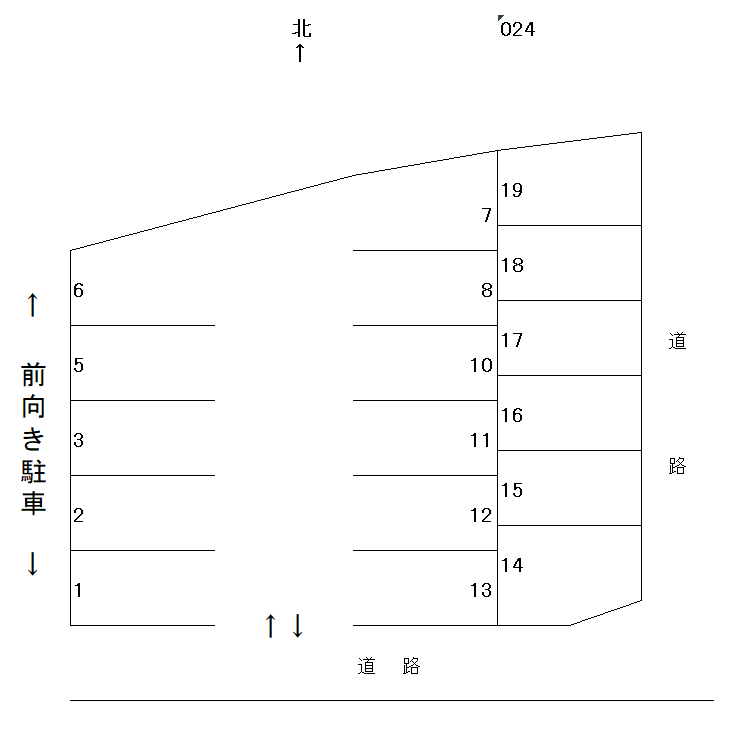 岩倉－24の駐車配置図