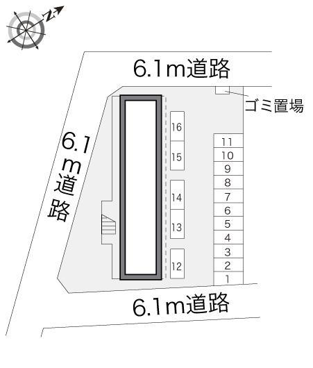 アヴァンセ岡島(17309)の駐車配置図