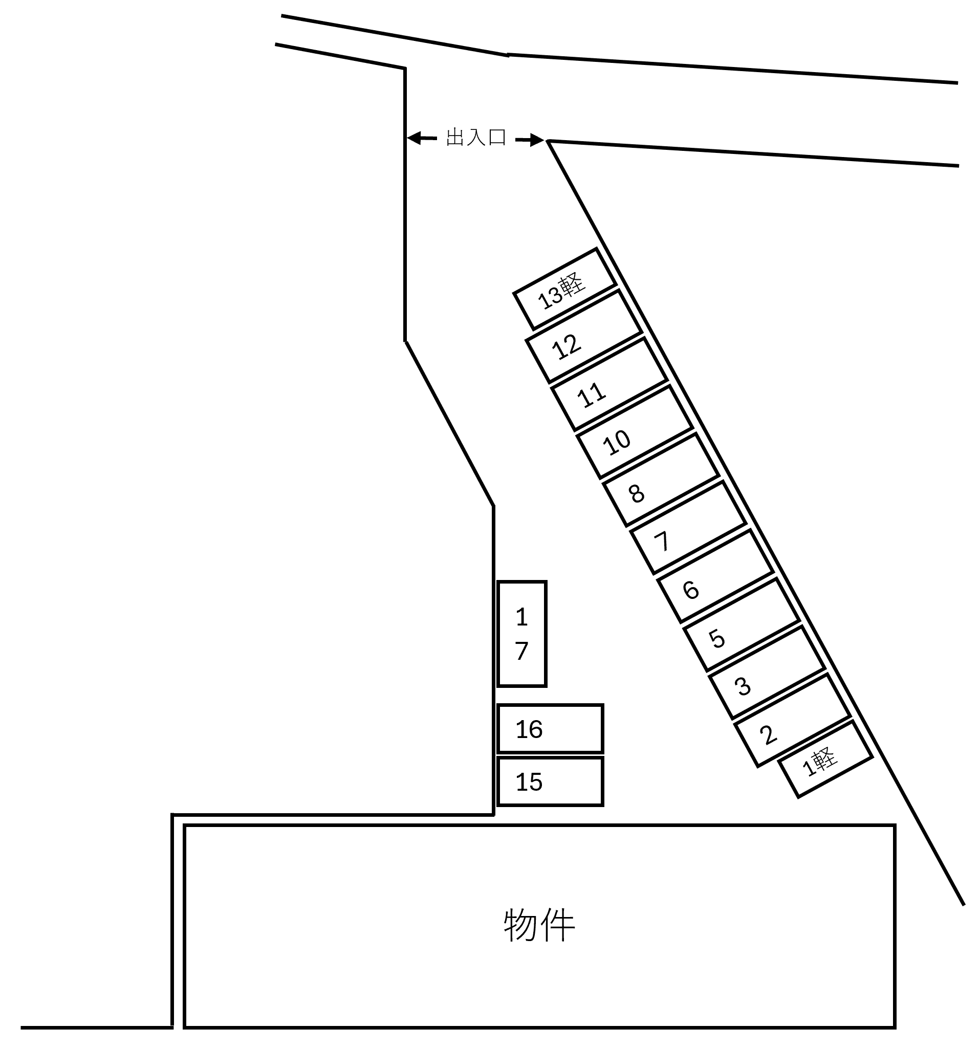 ドゥーボアの駐車配置図