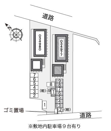 Ｋ　ｌｉｌａｃ(34977)の駐車配置図