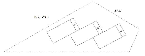 Ｍパーク坂元の駐車配置図
