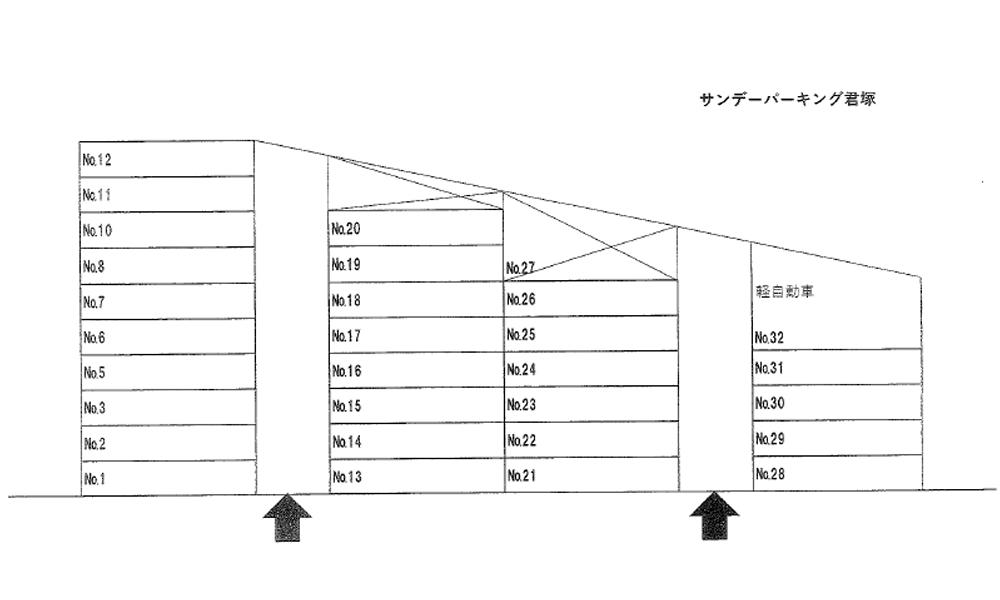サンデーパーキング君塚の駐車配置図