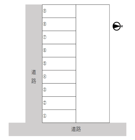 上横田駐車場		の駐車配置図