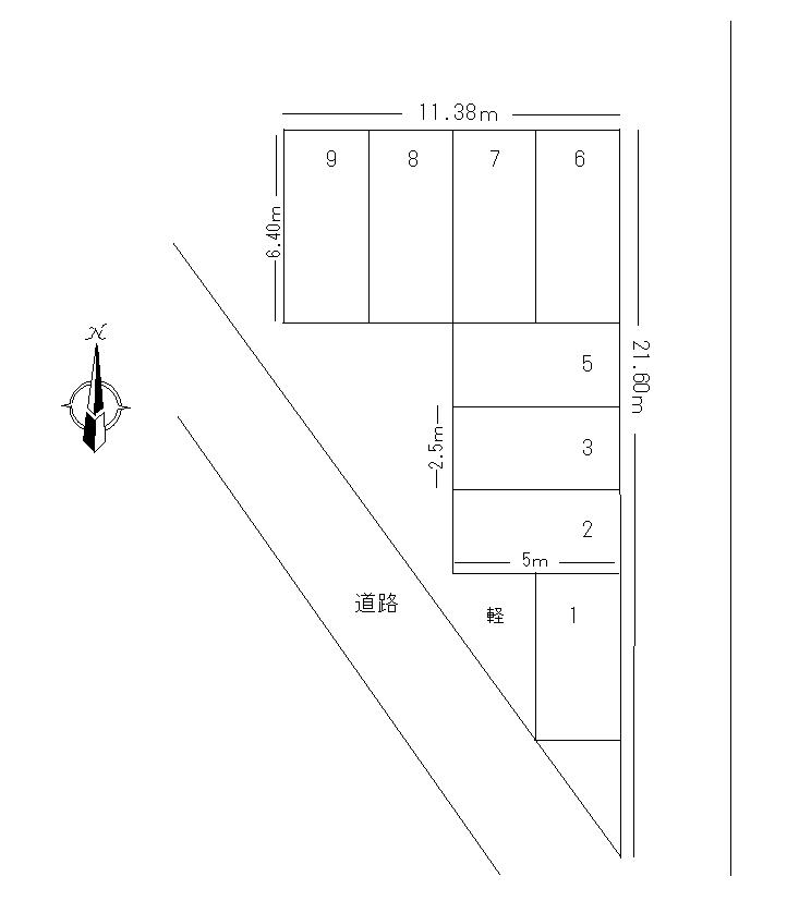 ＳＫ駐車場の駐車配置図
