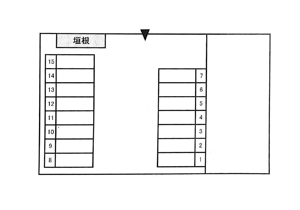 上和田バザールそばＰの駐車配置図