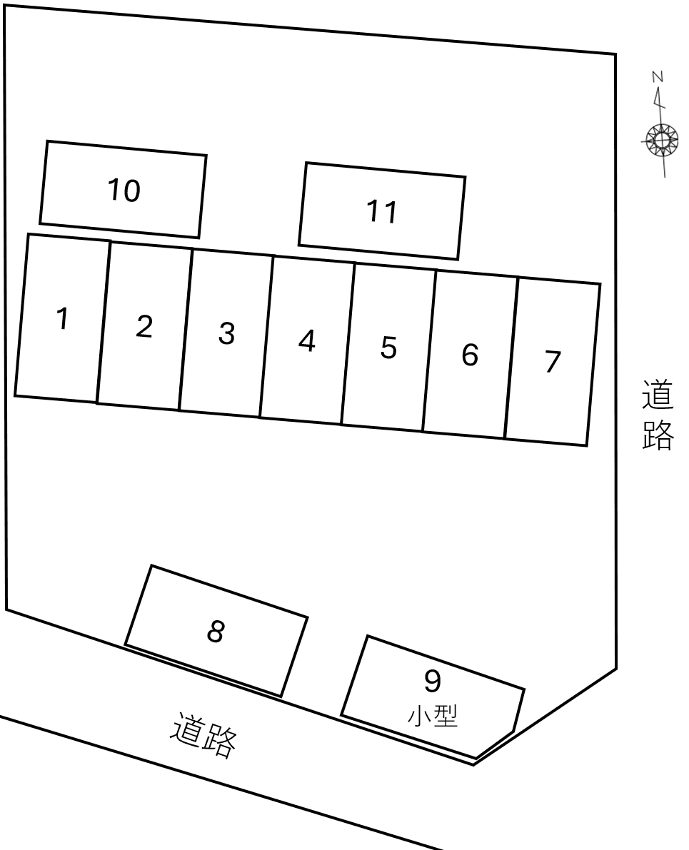 SパークNo45（梅林5丁目）の駐車配置図