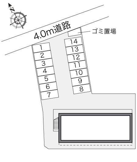 旭山(21523)の駐車配置図