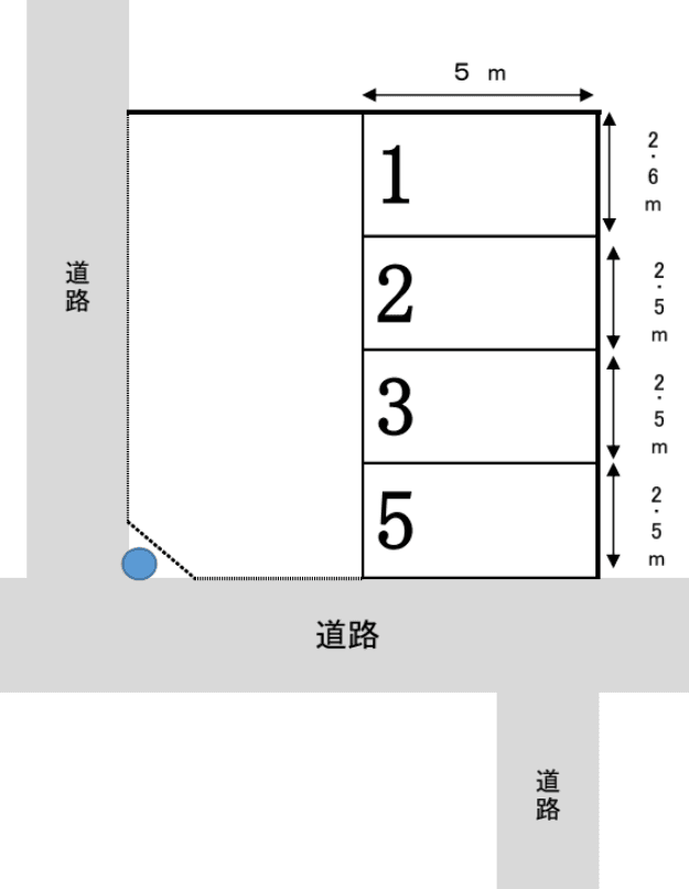 森本第２駐車場の駐車配置図