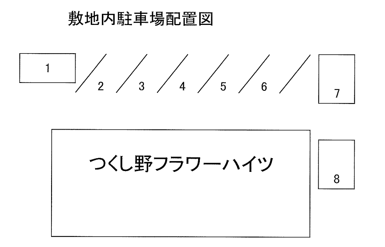つくし野フラワーハイツの駐車配置図