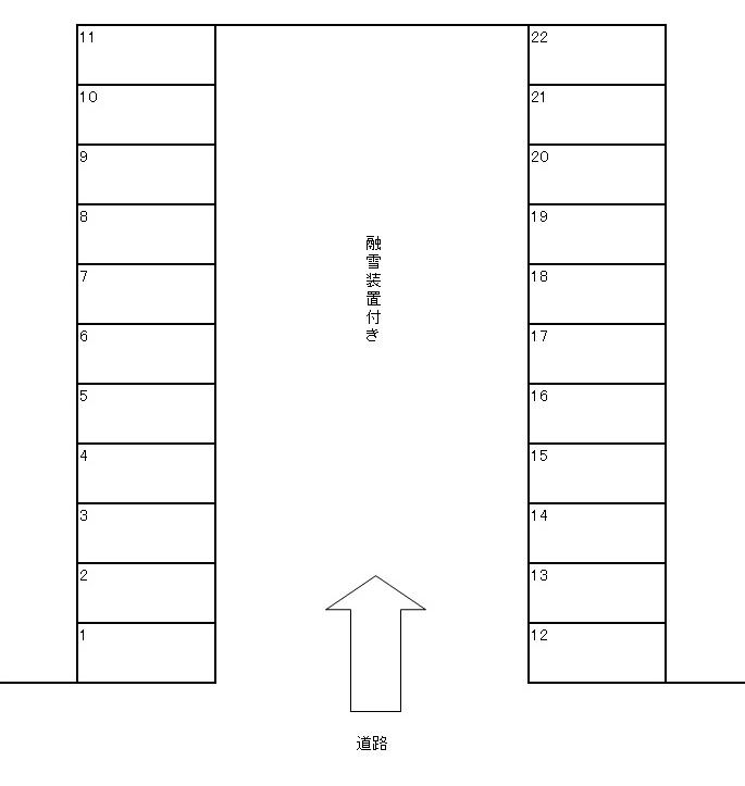 京田駐車場の駐車配置図