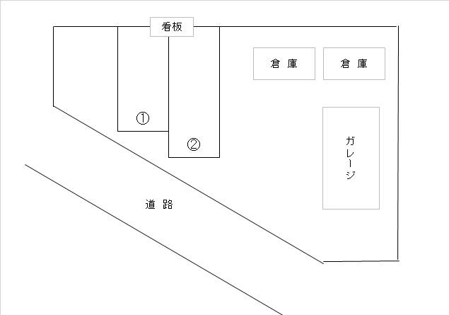 吉方温泉2丁目515-6駐車場の駐車配置図