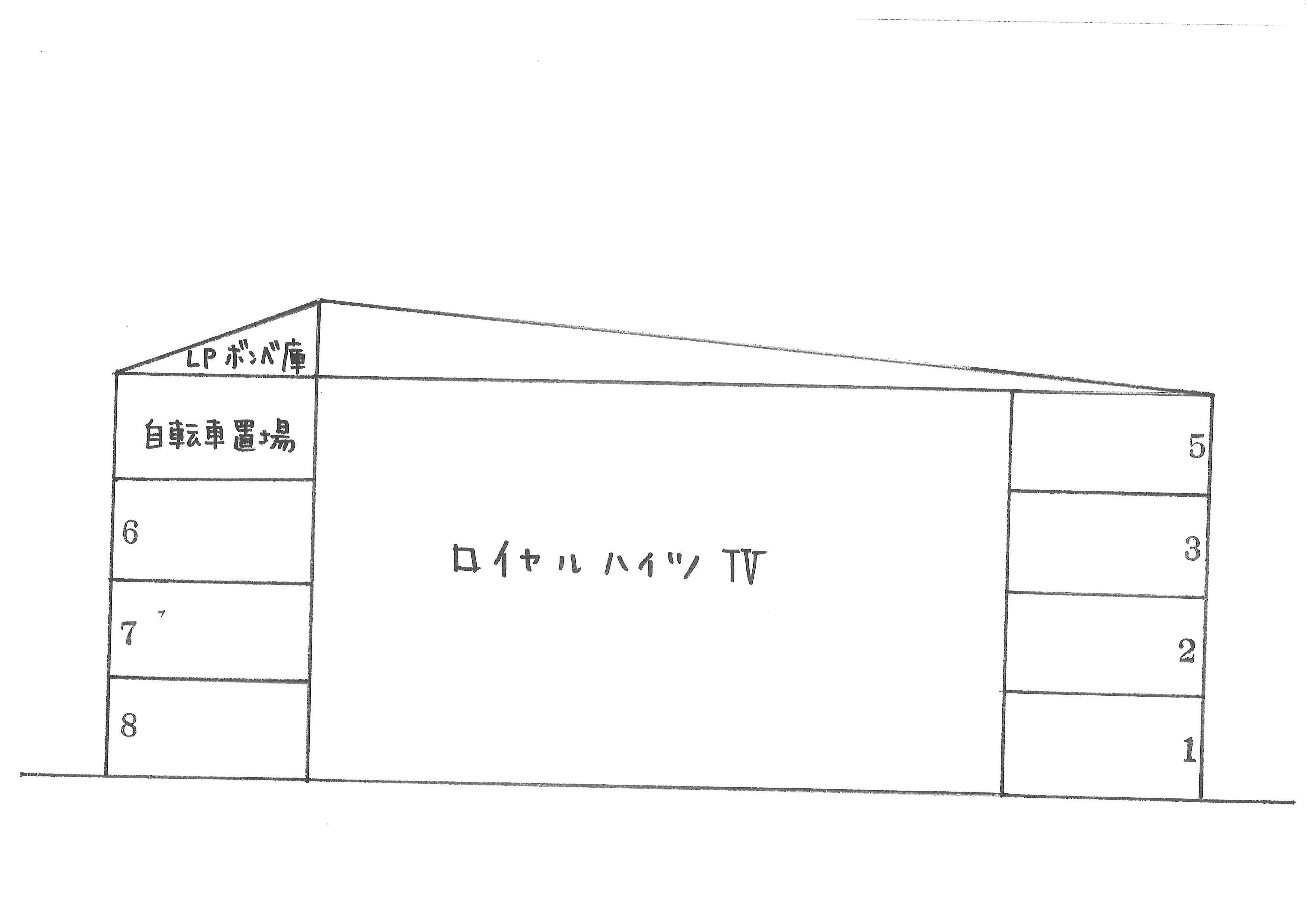 ロイヤルハイツⅣの駐車配置図