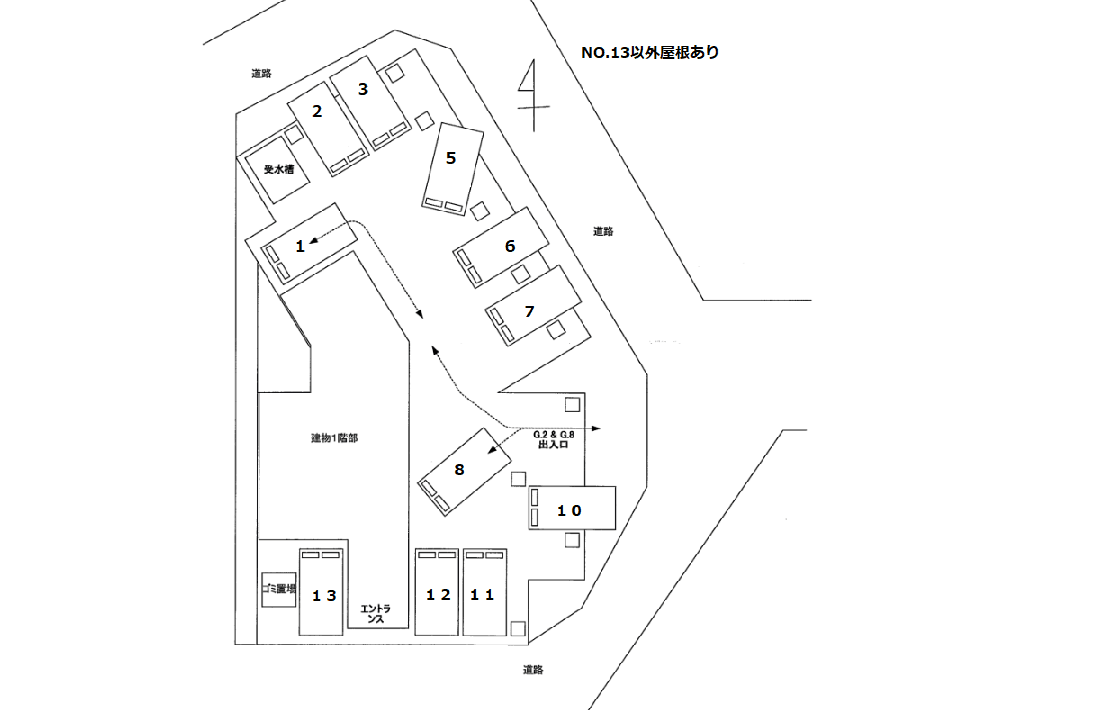 トレンディア松原の駐車配置図