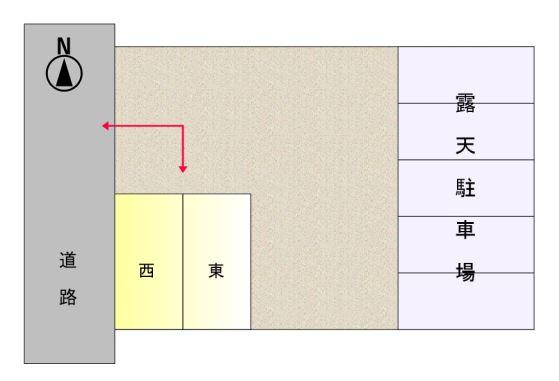 天満ＴＹガレージ(南高前：東)の駐車配置図