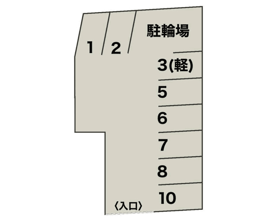 中間下荒田1丁目駐車場の駐車配置図