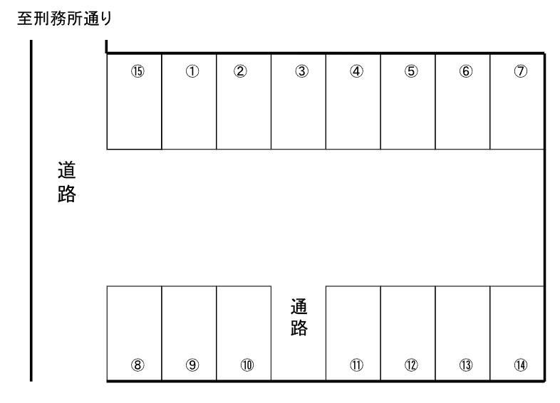 渡鹿７丁目駐車場の駐車配置図