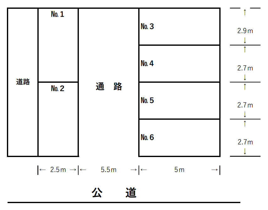 Kパーキングの駐車配置図