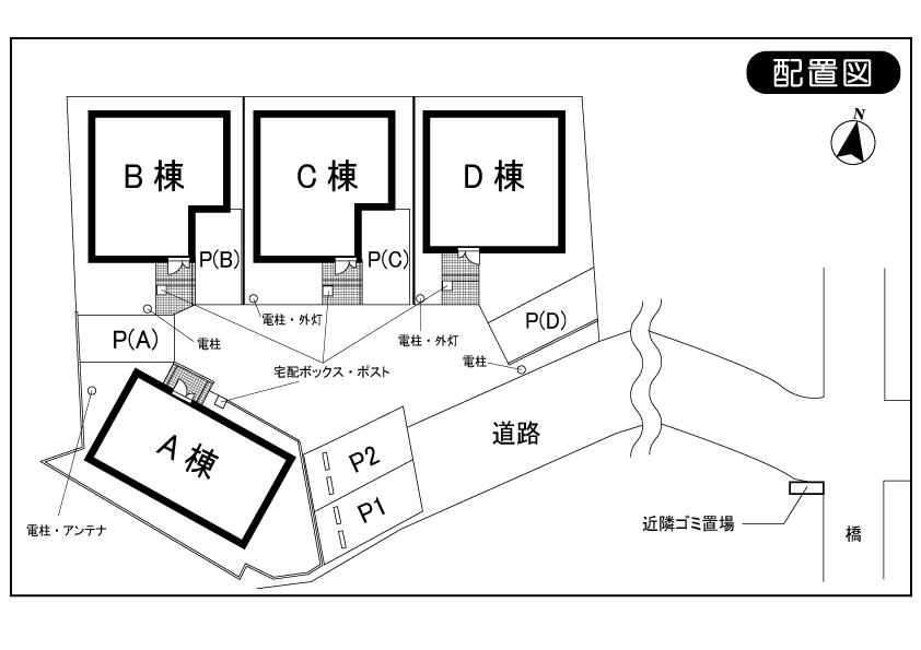 カグラ駐車場の駐車配置図