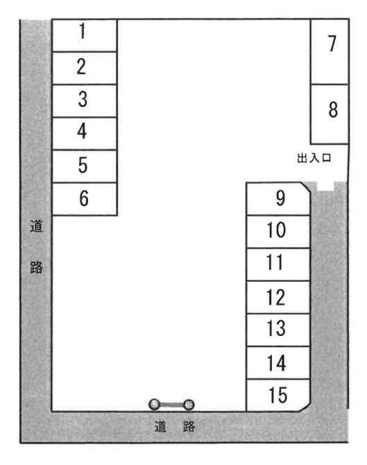 高橋パーキングの駐車配置図