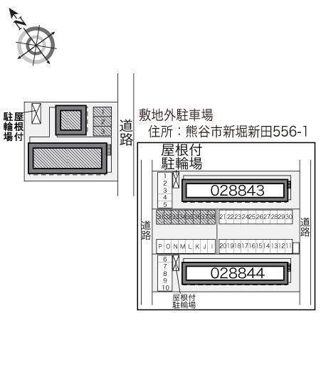 しんでん中山(31208)　敷地外駐車場の駐車配置図